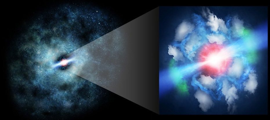 Astronomi promatraju eksplozivne mlazove iz supermasivne crne rupe iz ranog svemira 