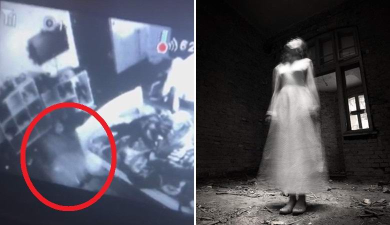 Efemerna bjelkasta figura gleda kako spava djeca