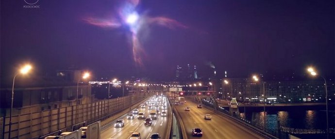 Noćno nebo sa svemirskim objektima blizu Zemlje maštom animatora