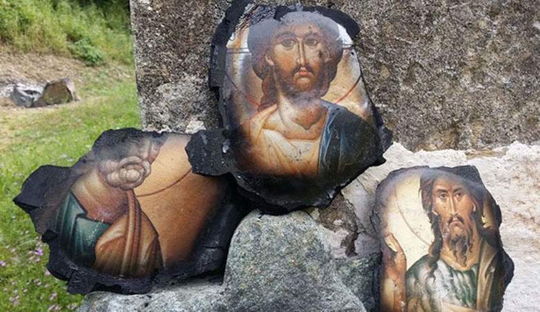 Požar u srpskom manastiru ostavio je netaknuta lica svetaca