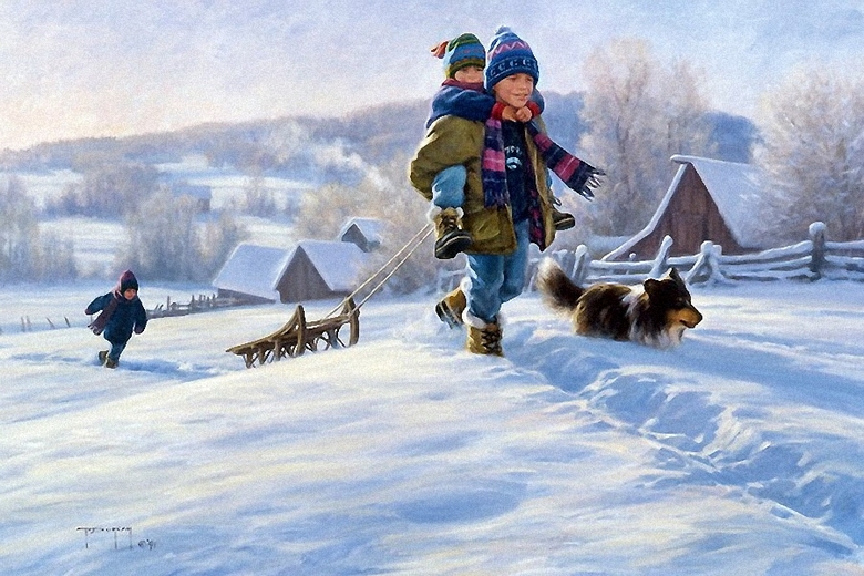 Zimske slike koje su ispunjene srećom